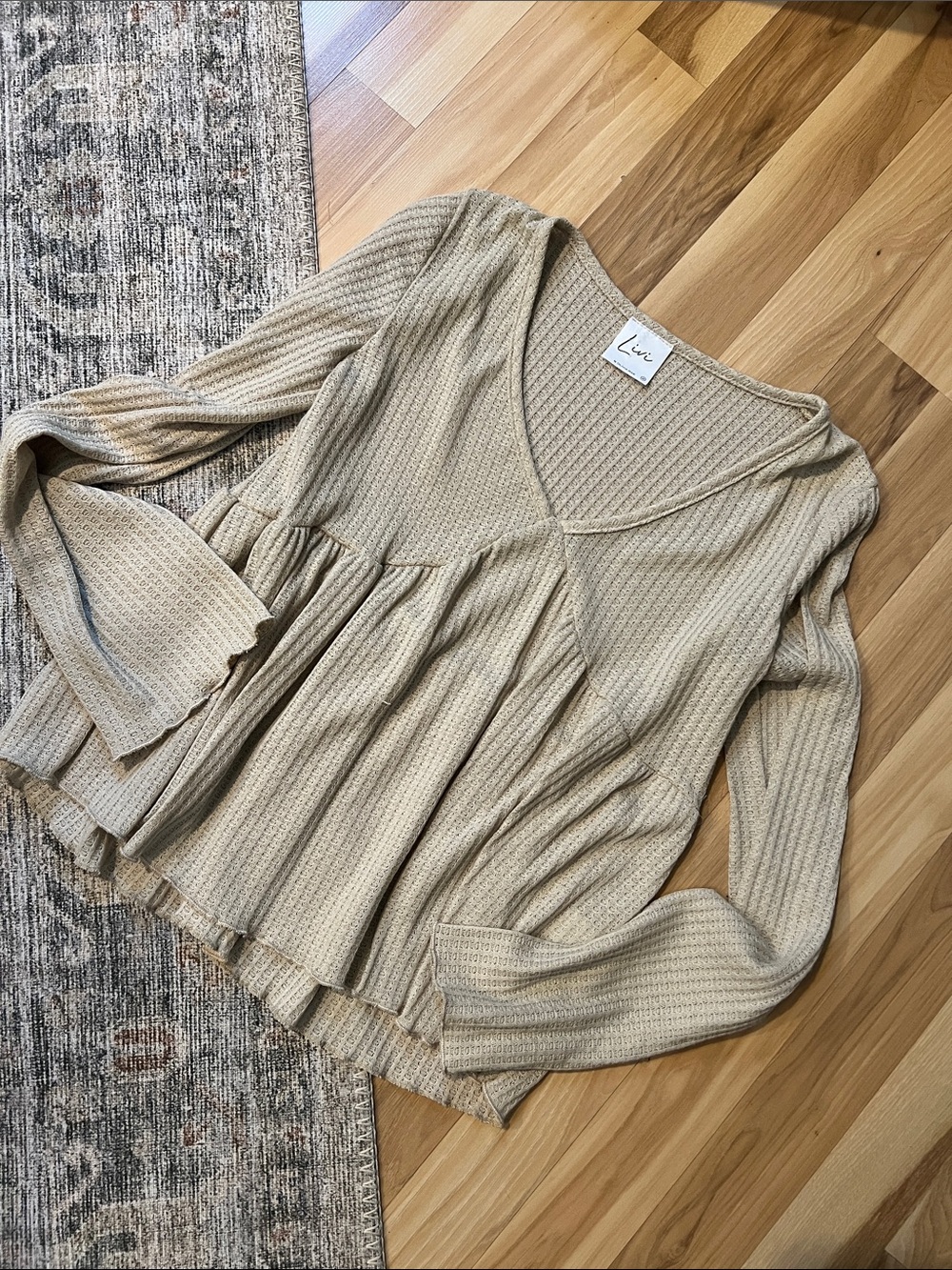 Cream Long sleeve top